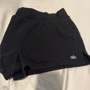 ALO Yoga Black Athletic Shorts with Elastic Waistband. Size M